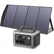 ALLPOWERS Solargenerator R600, 2x 600W (1200W Spitze) AC Ausgang Tragbare Powerstation mit 200W Solarpanel, 299WH LiFePO4